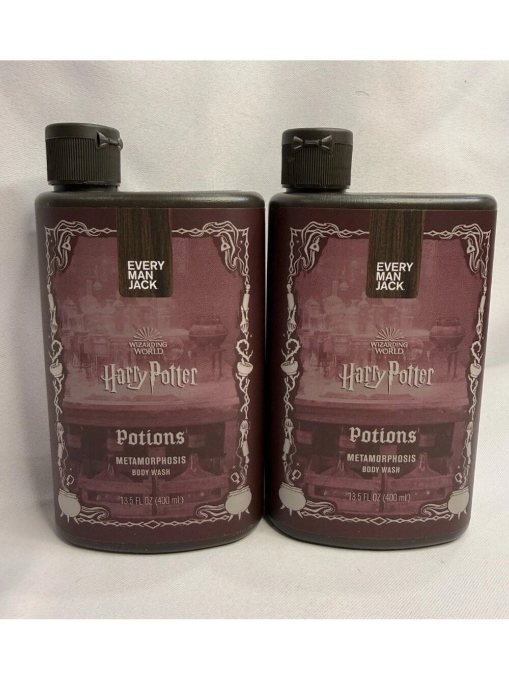 Every Man Jack Harry Potter Dark Arts Potions Metamorphosis Body Wash Lot x2 *W6
